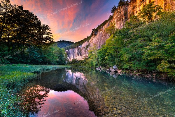 01 October Sunset Over Roark Bluff On The Buffalo River - Professional Arkansas Ozark Gallery No 3 photography by Paul Caldwell