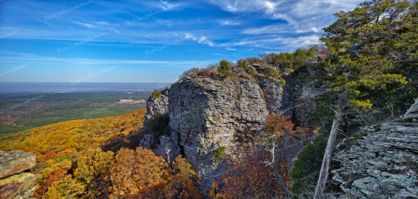 32 Fall View From Cameron Bluff Looking The The North - Professional Arkansas Ozark Gallery No 3 photography by Paul Caldwell