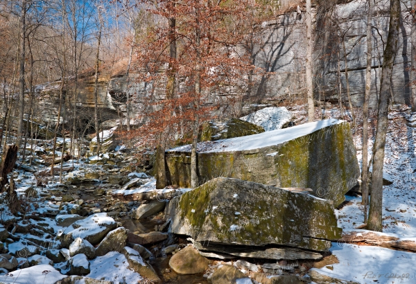 14 Wintertime At Jigsaw Blocks In Lost Valley - Professional Buffalo River photography by Paul Caldwell